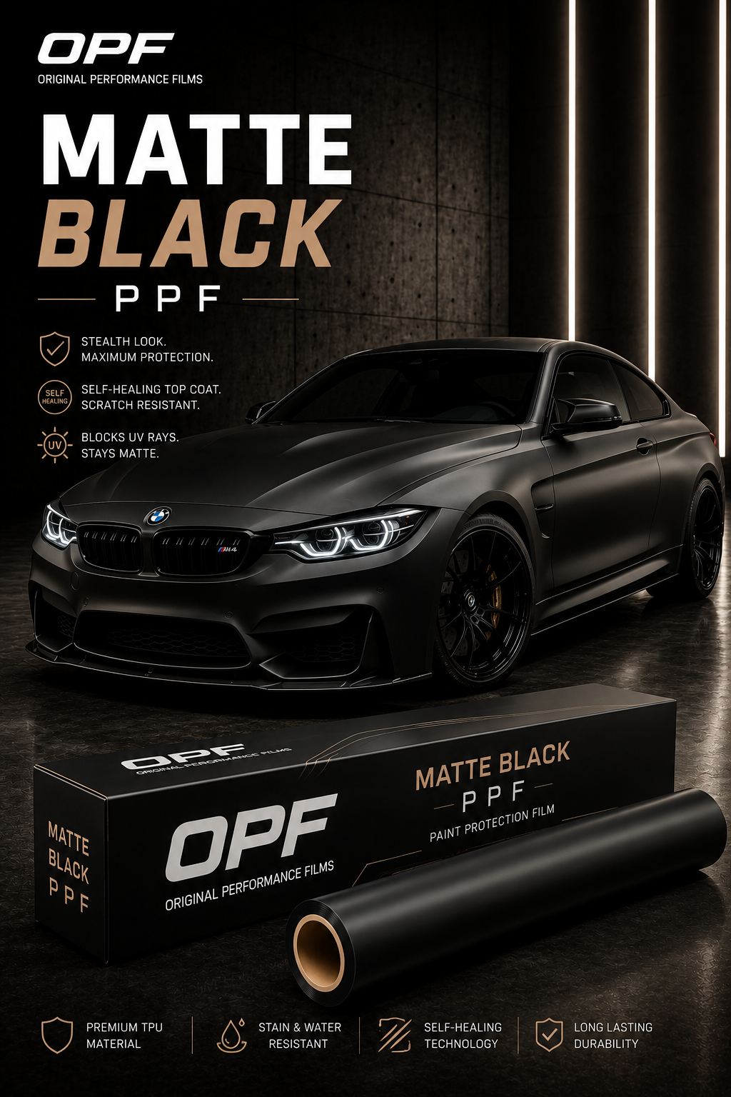 MATTE BLACK TPU-PPF