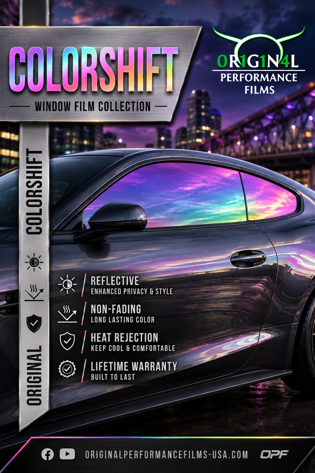 COLORSHIFT AUTOMOTIVE WINDOW FILM